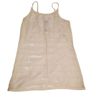 Wild Fable Ivory Soft Eyelet Mini Cover-Up Size XL / 14-16  Adjustable Straps...